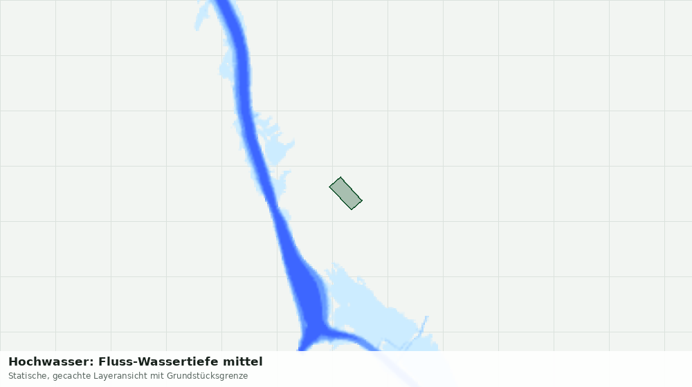 Statische Kartenansicht: Hochwasser: Fluss-Wassertiefe mittel