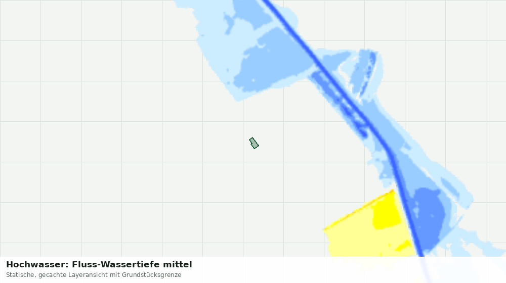 Statische Kartenansicht: Hochwasser: Fluss-Wassertiefe mittel