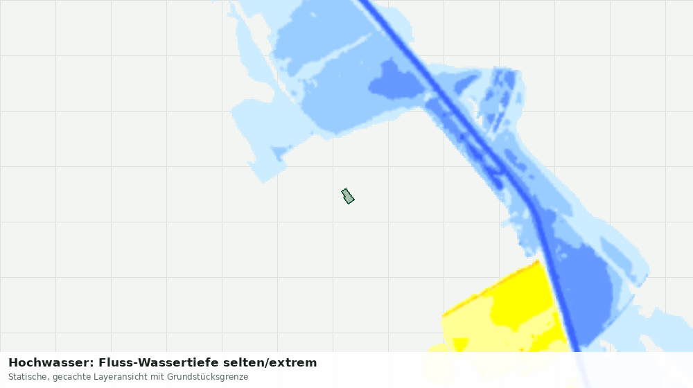 Statische Kartenansicht: Hochwasser: Fluss-Wassertiefe selten/extrem