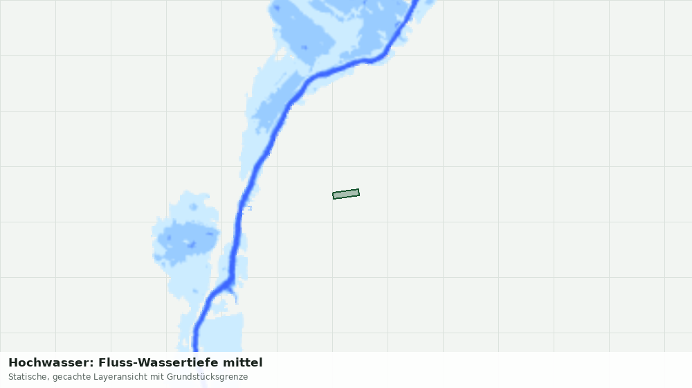 Statische Kartenansicht: Hochwasser: Fluss-Wassertiefe mittel