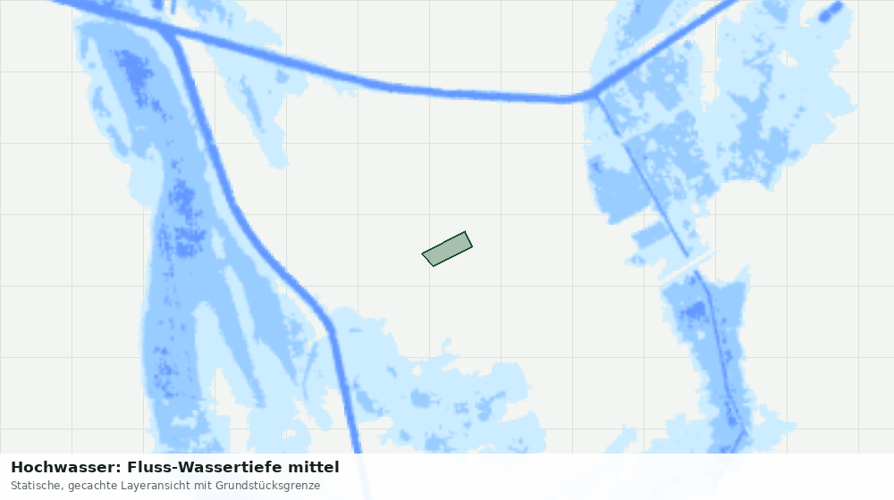 Statische Kartenansicht: Hochwasser: Fluss-Wassertiefe mittel