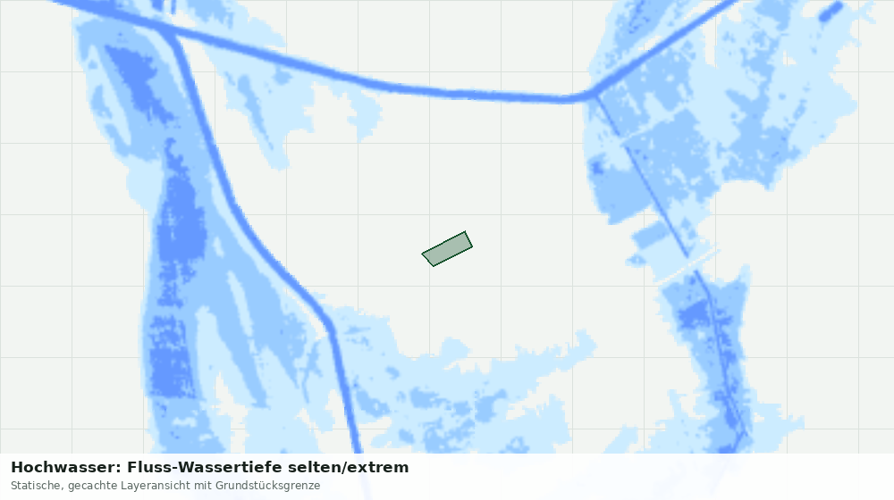 Statische Kartenansicht: Hochwasser: Fluss-Wassertiefe selten/extrem