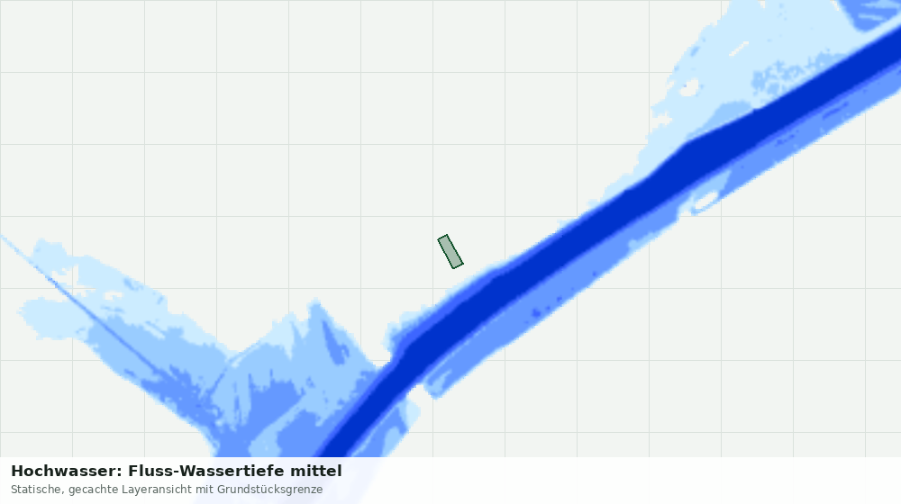 Statische Kartenansicht: Hochwasser: Fluss-Wassertiefe mittel