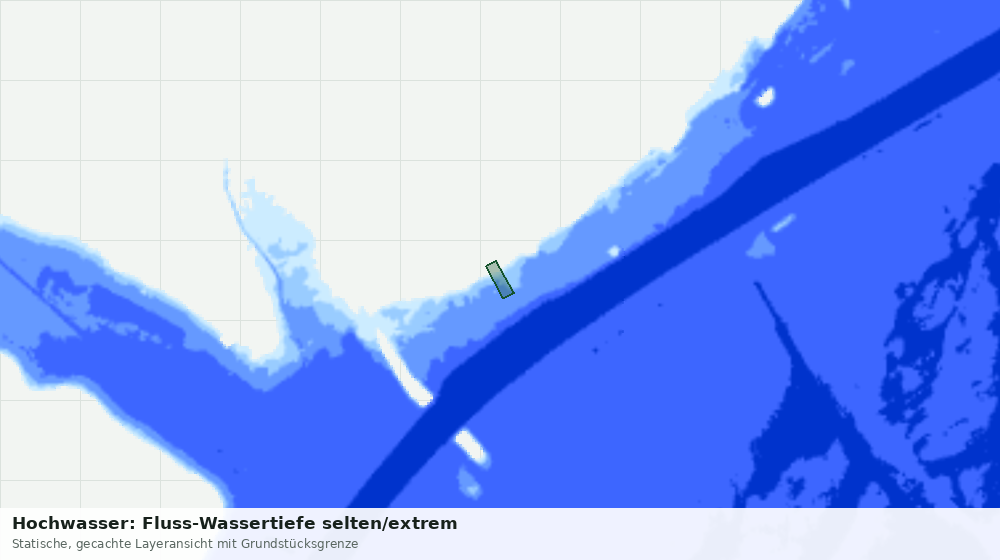 Statische Kartenansicht: Hochwasser: Fluss-Wassertiefe selten/extrem