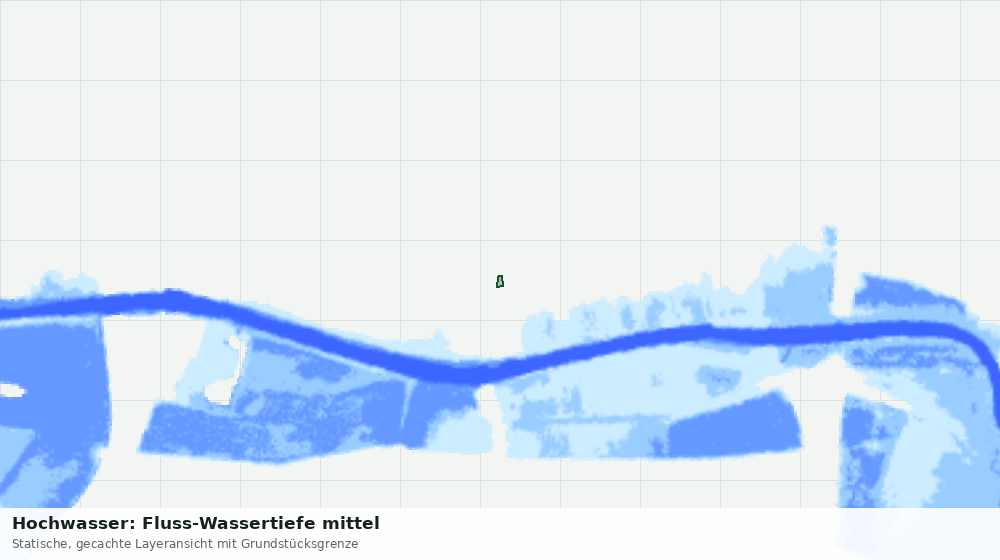 Statische Kartenansicht: Hochwasser: Fluss-Wassertiefe mittel