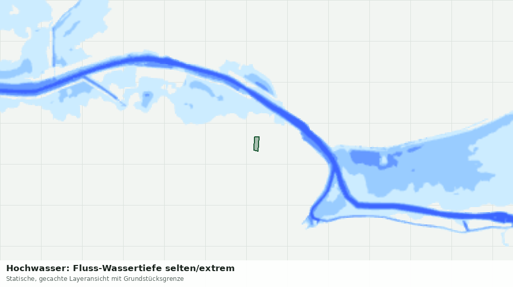 Statische Kartenansicht: Hochwasser: Fluss-Wassertiefe selten/extrem