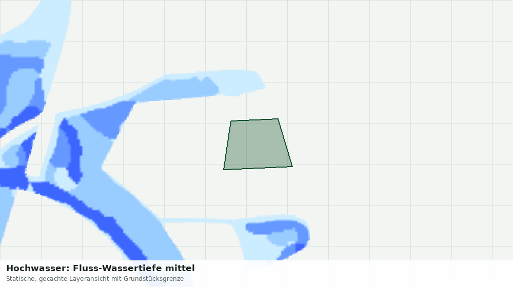 Statische Kartenansicht: Hochwasser: Fluss-Wassertiefe mittel