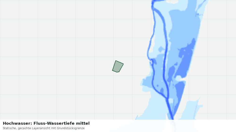 Statische Kartenansicht: Hochwasser: Fluss-Wassertiefe mittel