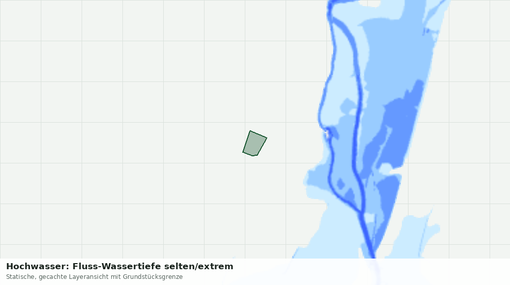 Statische Kartenansicht: Hochwasser: Fluss-Wassertiefe selten/extrem