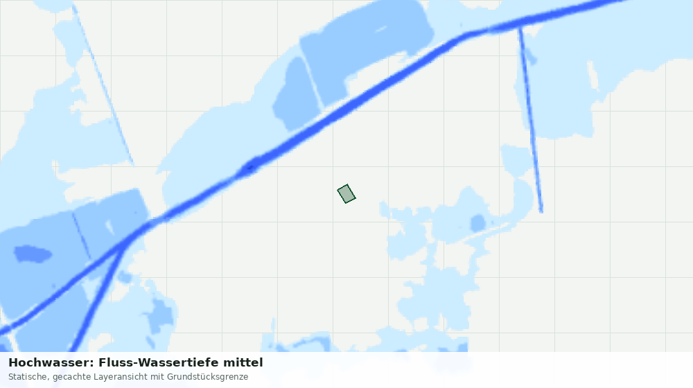 Statische Kartenansicht: Hochwasser: Fluss-Wassertiefe mittel