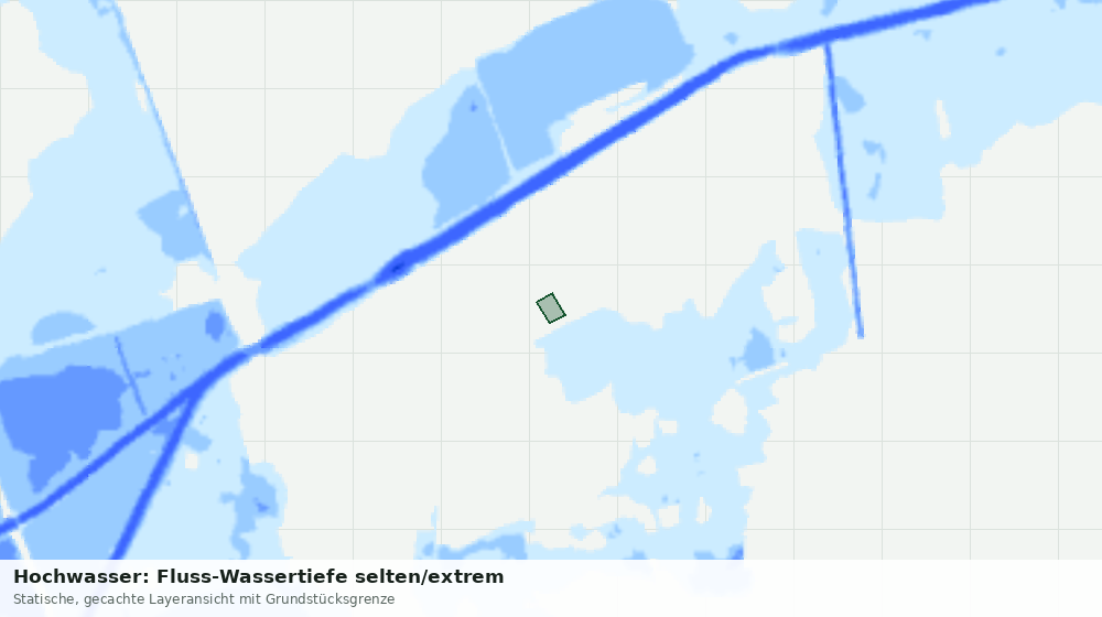 Statische Kartenansicht: Hochwasser: Fluss-Wassertiefe selten/extrem