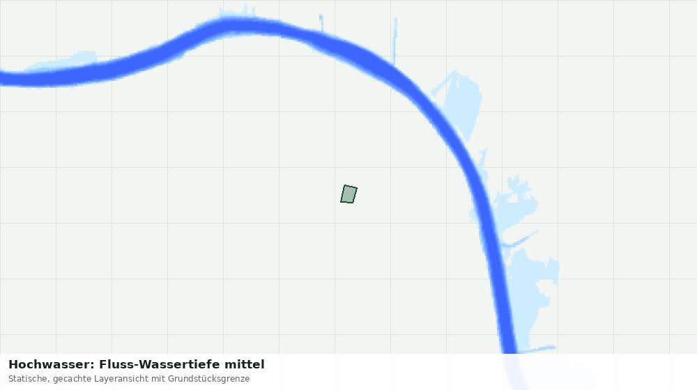 Statische Kartenansicht: Hochwasser: Fluss-Wassertiefe mittel
