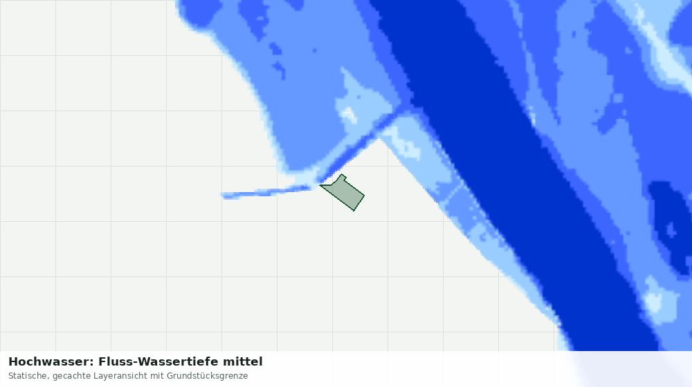 Statische Kartenansicht: Hochwasser: Fluss-Wassertiefe mittel