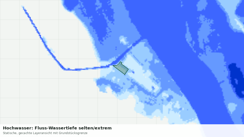 Statische Kartenansicht: Hochwasser: Fluss-Wassertiefe selten/extrem