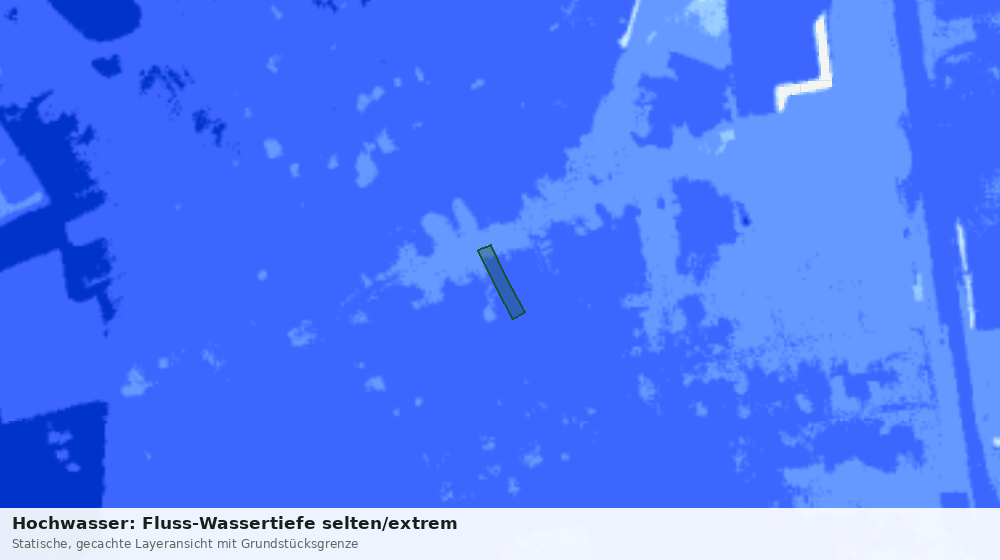 Statische Kartenansicht: Hochwasser: Fluss-Wassertiefe selten/extrem