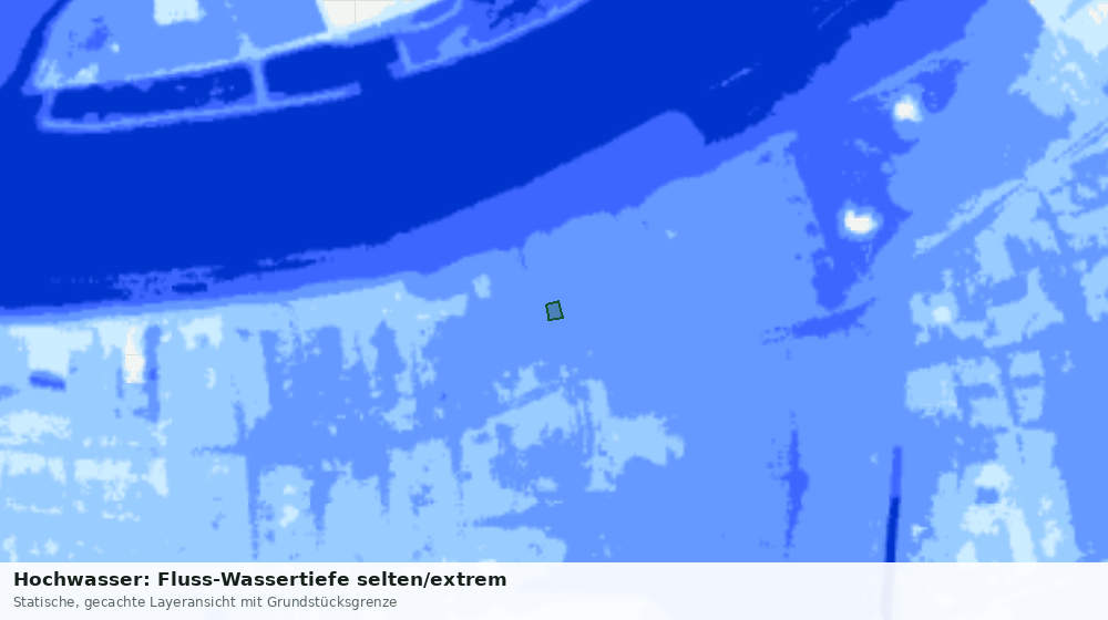 Statische Kartenansicht: Hochwasser: Fluss-Wassertiefe selten/extrem