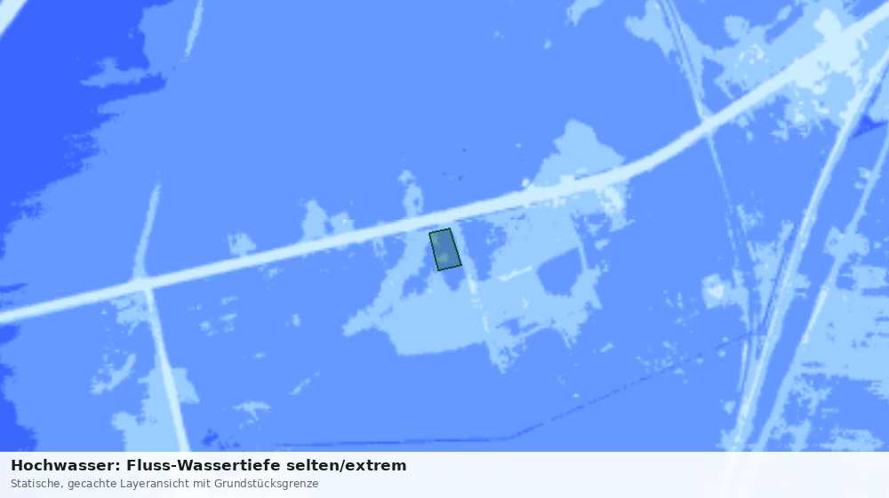 Statische Kartenansicht: Hochwasser: Fluss-Wassertiefe selten/extrem