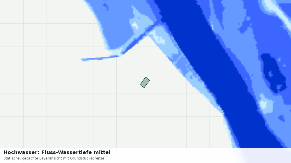 Statische Kartenansicht: Hochwasser: Fluss-Wassertiefe mittel