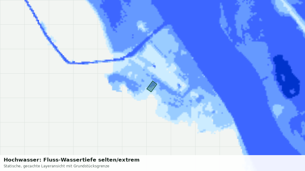 Statische Kartenansicht: Hochwasser: Fluss-Wassertiefe selten/extrem
