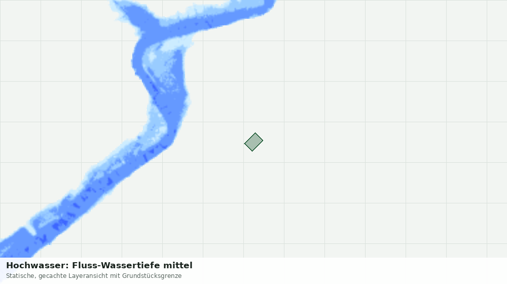 Statische Kartenansicht: Hochwasser: Fluss-Wassertiefe mittel