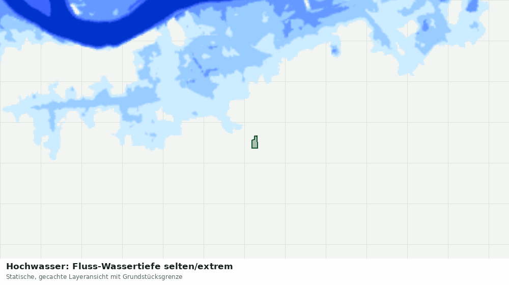 Statische Kartenansicht: Hochwasser: Fluss-Wassertiefe selten/extrem