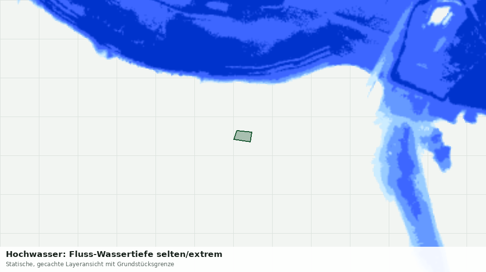 Statische Kartenansicht: Hochwasser: Fluss-Wassertiefe selten/extrem