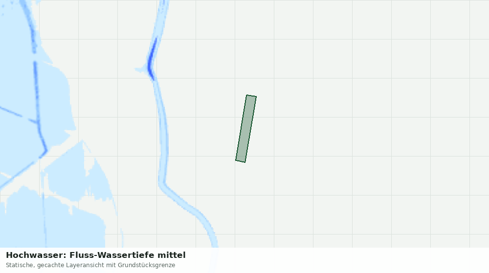 Statische Kartenansicht: Hochwasser: Fluss-Wassertiefe mittel
