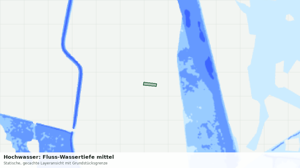 Statische Kartenansicht: Hochwasser: Fluss-Wassertiefe mittel