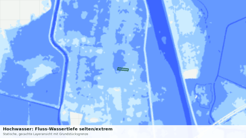 Statische Kartenansicht: Hochwasser: Fluss-Wassertiefe selten/extrem