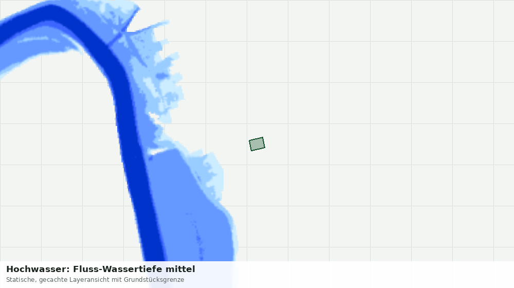 Statische Kartenansicht: Hochwasser: Fluss-Wassertiefe mittel