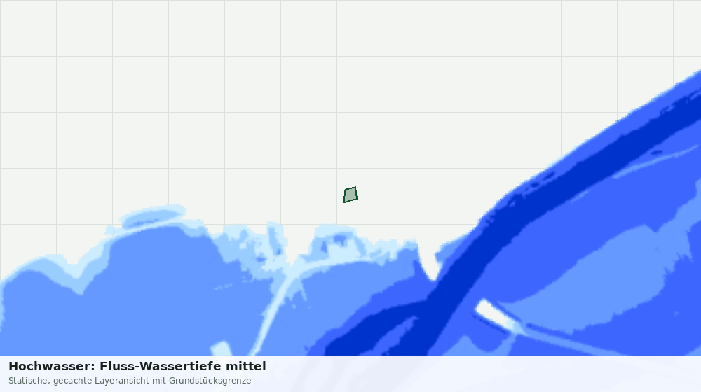Statische Kartenansicht: Hochwasser: Fluss-Wassertiefe mittel