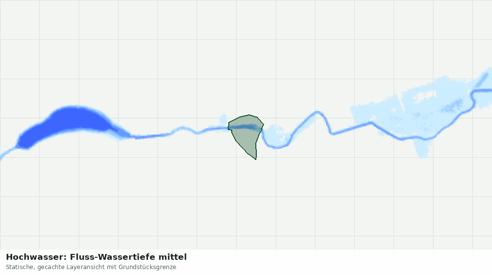 Statische Kartenansicht: Hochwasser: Fluss-Wassertiefe mittel