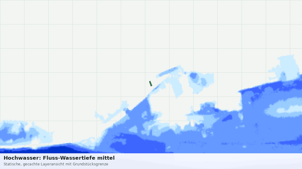 Statische Kartenansicht: Hochwasser: Fluss-Wassertiefe mittel
