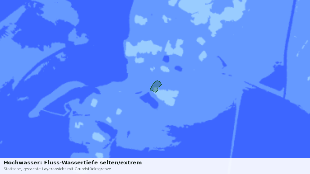 Statische Kartenansicht: Hochwasser: Fluss-Wassertiefe selten/extrem