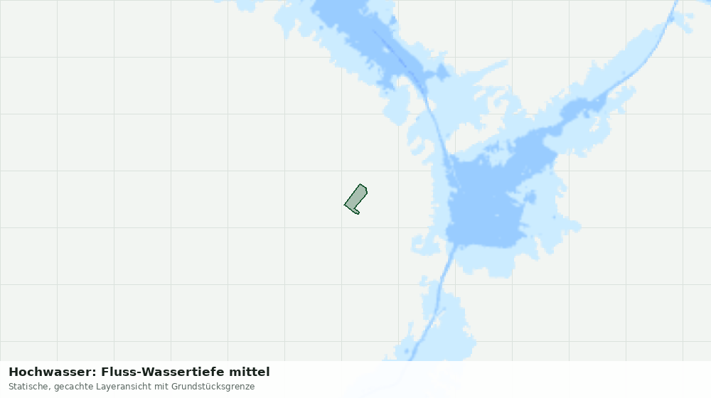 Statische Kartenansicht: Hochwasser: Fluss-Wassertiefe mittel