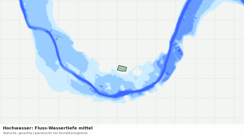 Statische Kartenansicht: Hochwasser: Fluss-Wassertiefe mittel