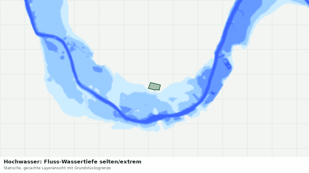 Statische Kartenansicht: Hochwasser: Fluss-Wassertiefe selten/extrem
