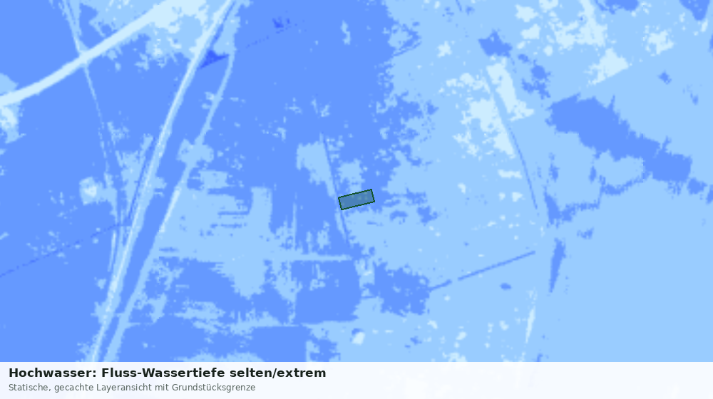 Statische Kartenansicht: Hochwasser: Fluss-Wassertiefe selten/extrem