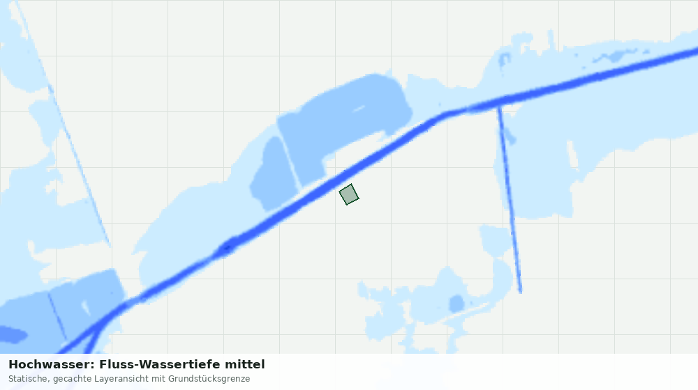 Statische Kartenansicht: Hochwasser: Fluss-Wassertiefe mittel