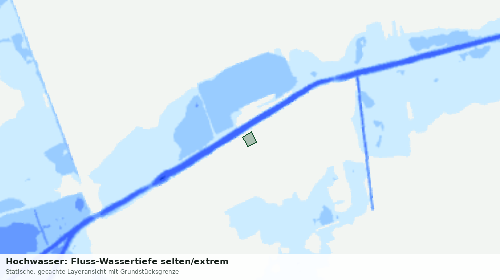 Statische Kartenansicht: Hochwasser: Fluss-Wassertiefe selten/extrem