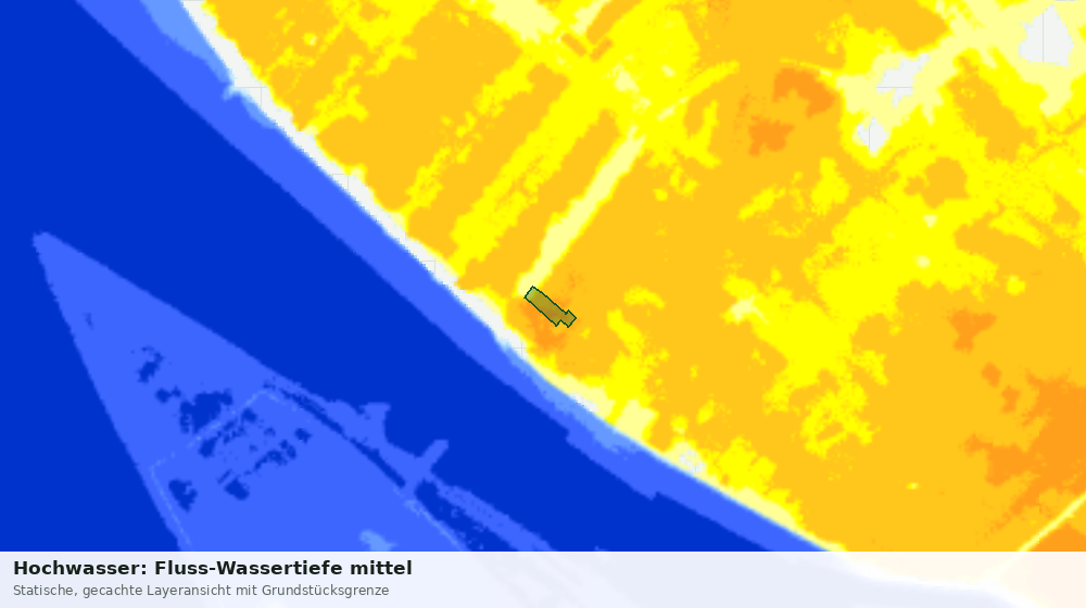 Statische Kartenansicht: Hochwasser: Fluss-Wassertiefe mittel