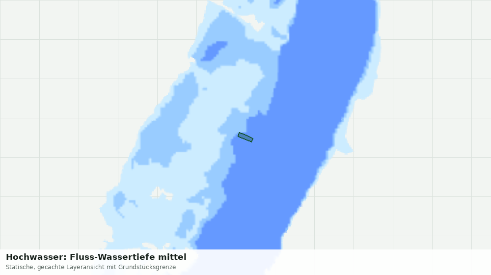 Statische Kartenansicht: Hochwasser: Fluss-Wassertiefe mittel