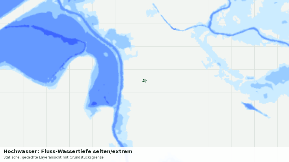 Statische Kartenansicht: Hochwasser: Fluss-Wassertiefe selten/extrem