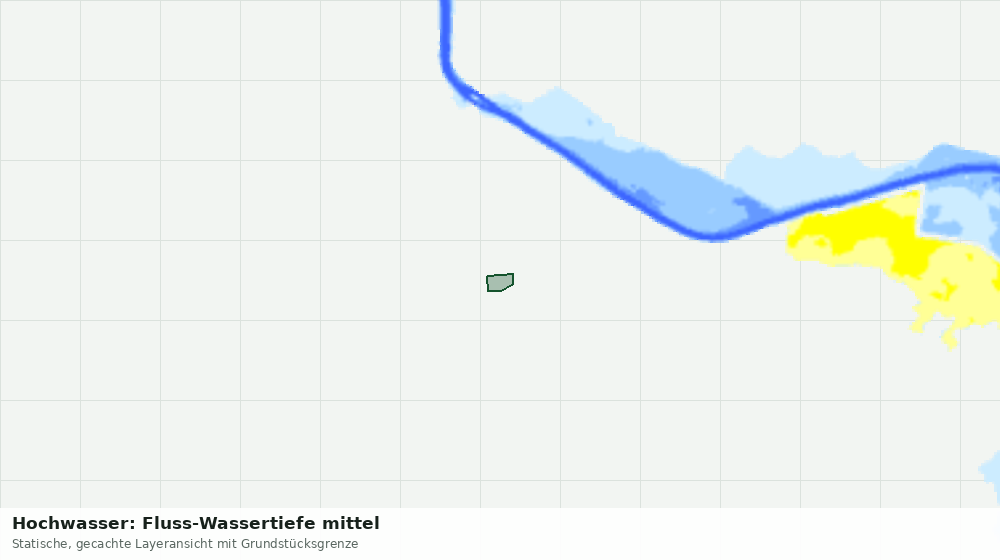 Statische Kartenansicht: Hochwasser: Fluss-Wassertiefe mittel