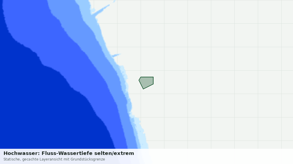 Statische Kartenansicht: Hochwasser: Fluss-Wassertiefe selten/extrem