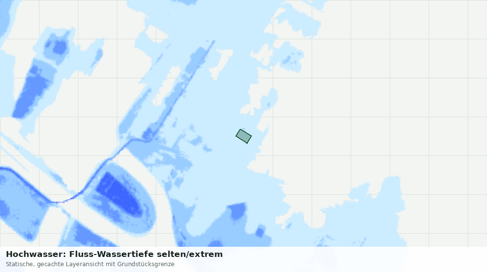 Statische Kartenansicht: Hochwasser: Fluss-Wassertiefe selten/extrem