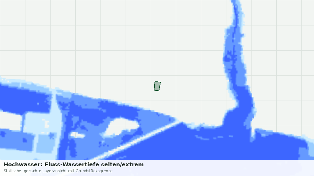 Statische Kartenansicht: Hochwasser: Fluss-Wassertiefe selten/extrem