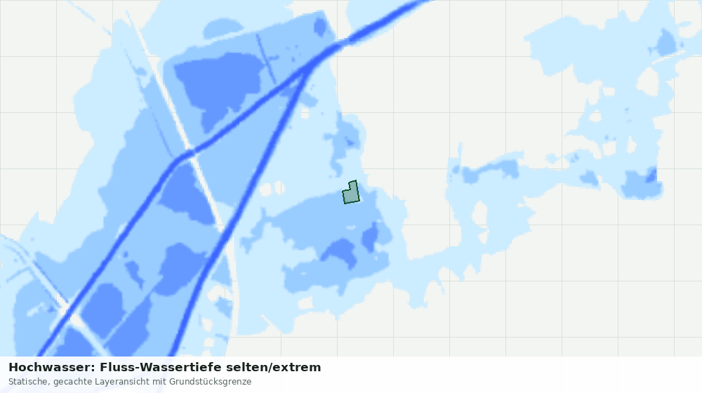 Statische Kartenansicht: Hochwasser: Fluss-Wassertiefe selten/extrem