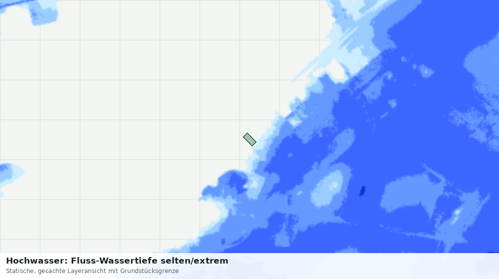 Statische Kartenansicht: Hochwasser: Fluss-Wassertiefe selten/extrem