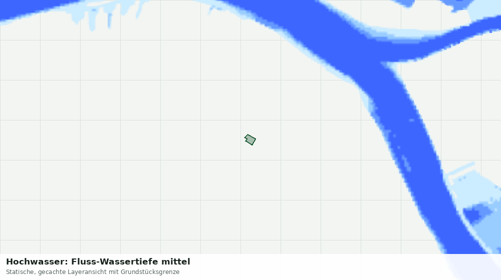 Statische Kartenansicht: Hochwasser: Fluss-Wassertiefe mittel